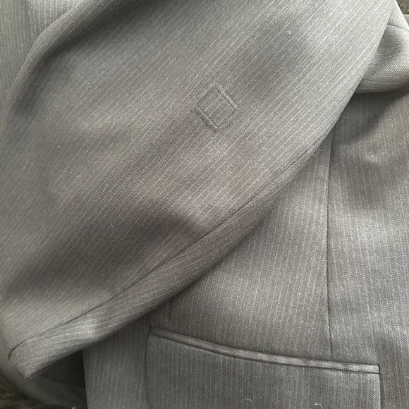 Vintage Loro Piana Mens Blazer Navy Blue Stripe Wool Suit Jacket Sport Coat 44L - Picture 13 of 14